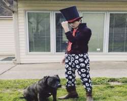 He is an animal lover and has a dog He is an animal lover and has a dog.